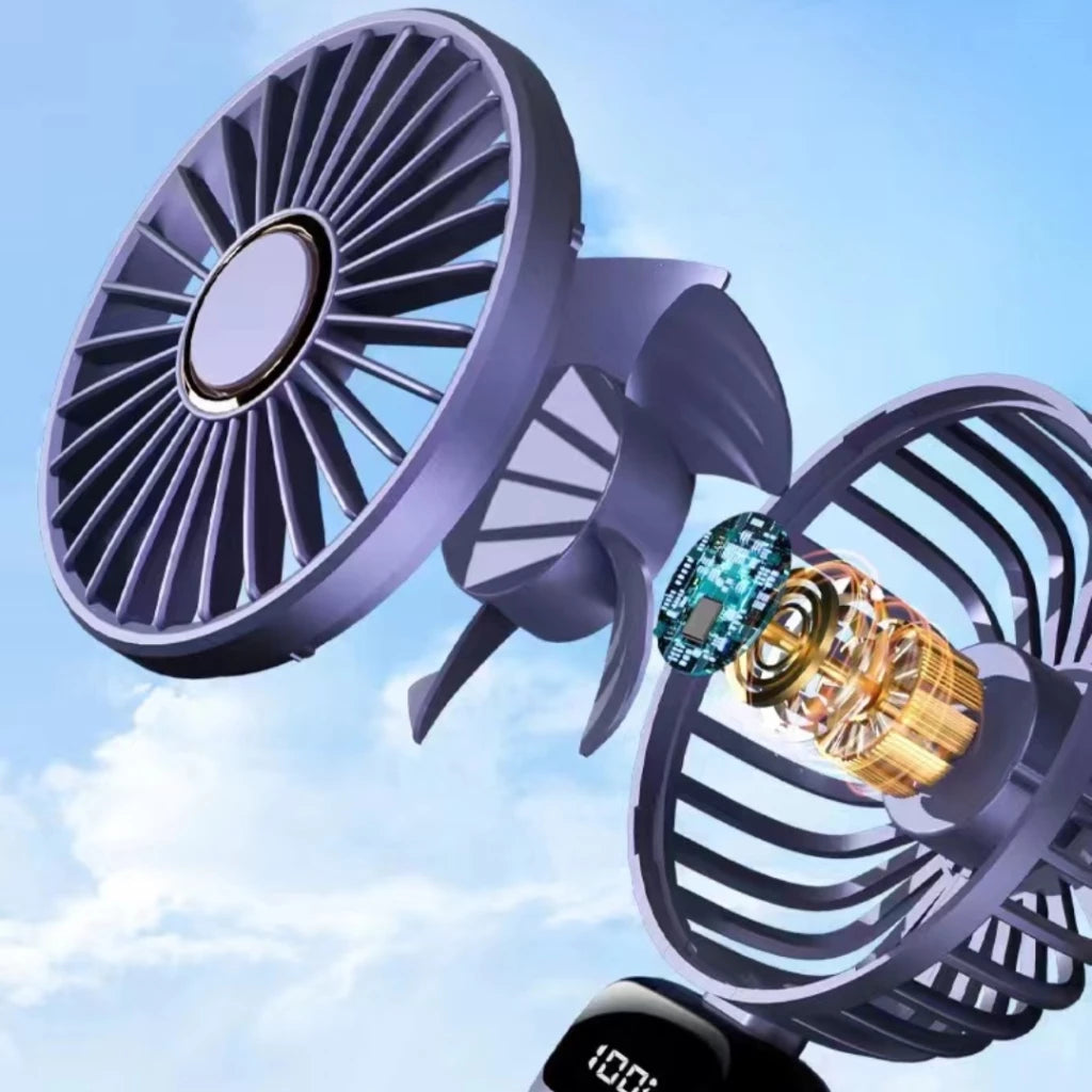 LED Display Portable Handheld Fan