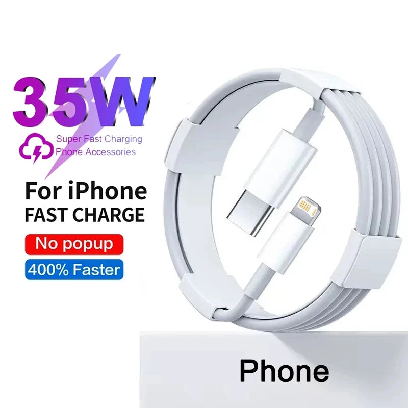 USB C to Lightning Fast Charger Cable - Apple iPhone iPad